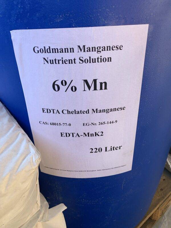 Goldmann Manganese Nutrient Solution 6% Mn EDTA chelated 220 l barrel